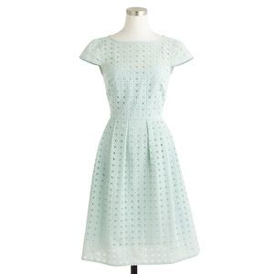 J.Crew Kayla eyelet dress in sea glass light green
